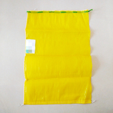 Yellow Circular Mesh bags with label+overlock
